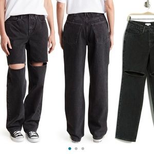 Good American - good boy ripped straight leg jeans